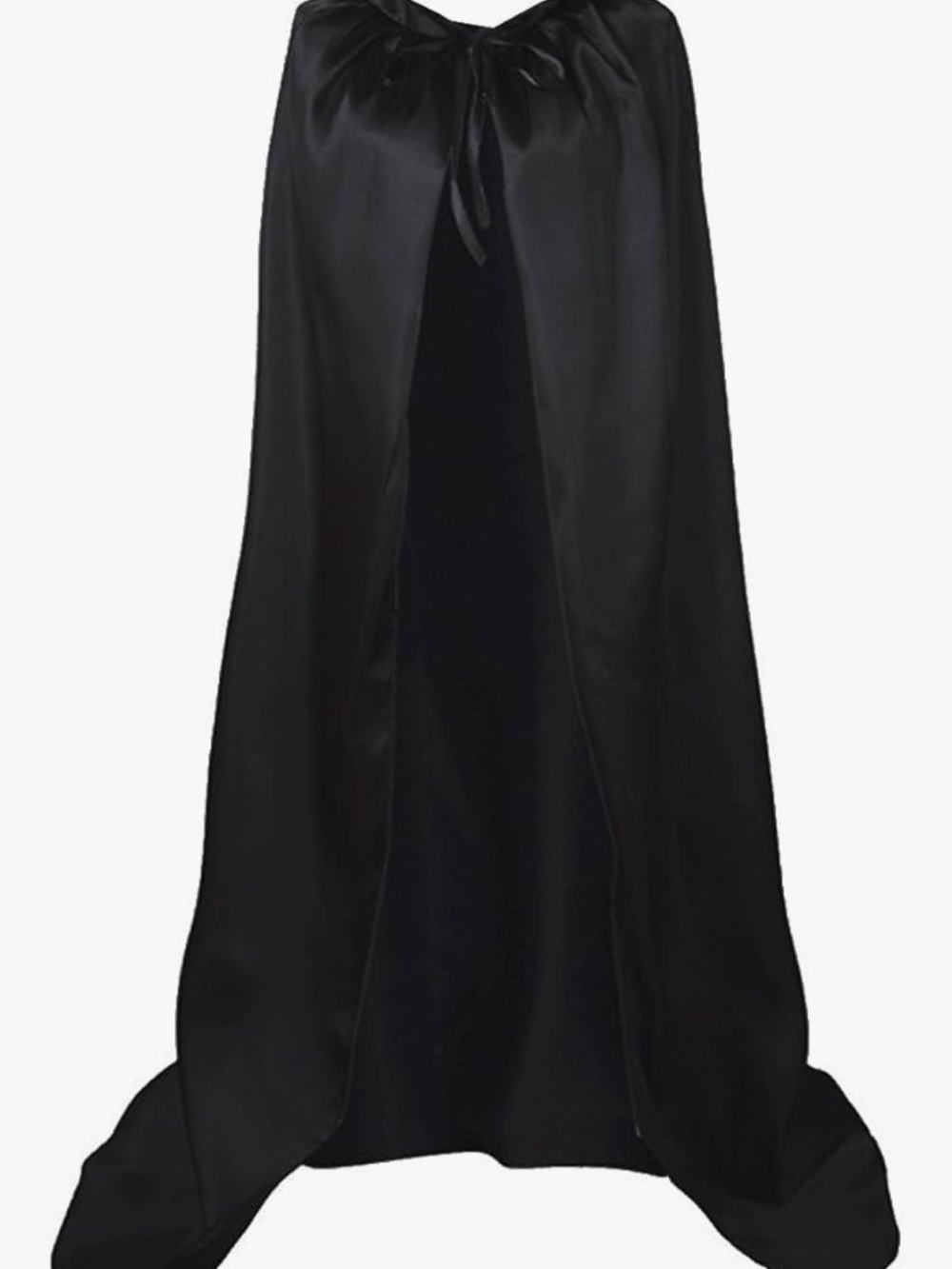 Cosplay XL Black Satin Cape Tie In The Front